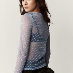 Anthropologie Sheer Bow Top